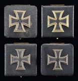 4 WWII STYLE GERMAN PERSONALIZED IRON CROSSES.