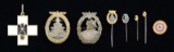 WWII STYLE GERMAN NAVAL BADGES, STICKPINS, PARTY