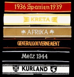 1 WWII GERMAN ORIGINAL CUFF TITLE & 5 REPRODUCTION