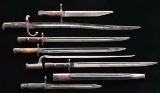 12 US & FOREIGN BAYONETS AND 1 SHEATH.