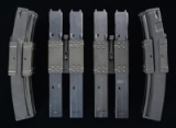 LOT OF 4 DUAL CLAMP HK MP5 MAGAZINES.