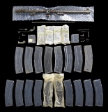 LOT OF ASSORTED M1/M2 CARBINE MAGAZINES & BARREL.