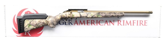 RUGER 17 HMR AMERICAN RIMFIRE BOLT ACTION RIFLE.