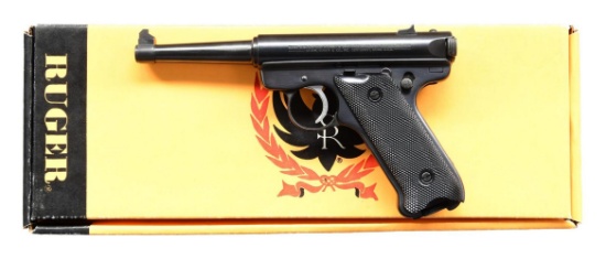 BOXED RUGER MARK II SEMI-AUTO PISTOL.