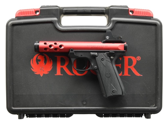 RUGER MARK IV LITE SEMI-AUTO PISTOL; FACTORY RED