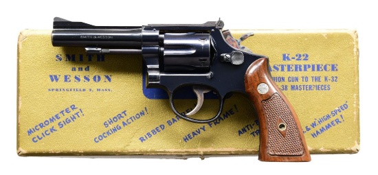 SMITH & WESSON K-22 MASTERPIECE DA REVOLVER.