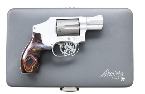 SMITH & WESSON 332 AIRLITE TI DAO REVOLVER.