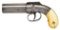 ALLEN & THURBER PEPPERBOX W/ ORIGINAL IVORY GRIPS.