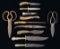 8 KNIVES & 2 PAIRS OF SCISSORS.