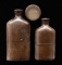 2 GOODYEAR HARD RUBBER POCKET FLASKS & 1 HARD