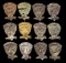 11 EXCAVATED US M1858 HARDEE HAT EAGLES & 1 NON-