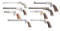 LOT OF 8 STEVENS SINGLE SHOT PISTOLS.