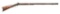 INDIANA MADE HALF STOCK PERCUSSION RIFLE.