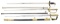 3 EUROPEAN MILITARY SWORDS.