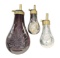 3 REPRODUCTION POWDER FLASKS.