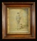 FRAMED MILITIA OFFICER HAND COLORED ALBUMEN PHOTO.