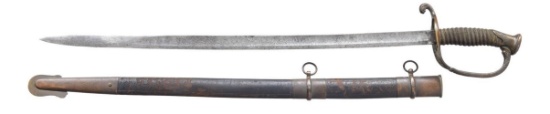 “AS FOUND” CIVIL WAR NAVAL OFFICER’S SWORD.