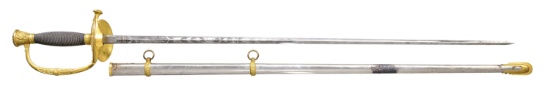 US M1860 STAFF & FIELD OFFICER’S SWORD BY BAKER &