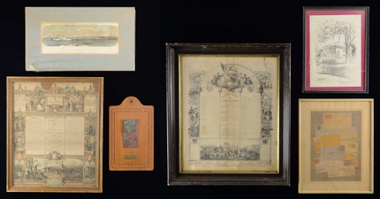 GROUP OF 6 CIVIL WAR ITEMS.