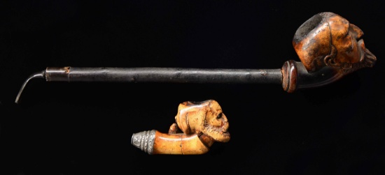 2 CIVIL WAR ERA PIPES.