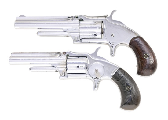 2 ANTIQUE AMERICAN TIP UP BARREL SA REVOLVERS
