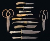 8 KNIVES & 2 PAIRS OF SCISSORS.