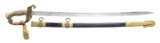 CIVIL WAR ERA US M1852 NAVAL OFFICER’S SWORD.