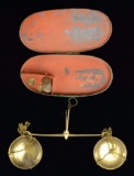 CALIFORNIA GOLD MINER’S SCALE IN DECORATED TIN