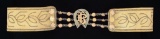 PITEADO DECORATED COWBOY BELT, PIERCED GOLD