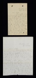 TWO GREAT TOMBSTONE LETTERS 1880.