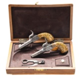 CASED PAIR BOXLOCK FOLDING TRIGGER PERCUSSION