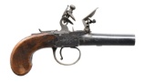 TOMLINSON & CO. SCREW BARREL FLINTLOCK PISTOL.