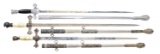 4 FRATERNAL SWORDS & 2 SPANISH SABERS.