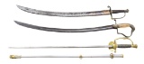 THREE AMERICAN 19TH CENTURY SWORDS.