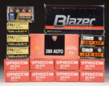 LOT OF ASSORTED .380 ACP AMMUNITION.