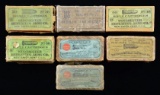 LOT OF 7 VINTAGE BOXES OF .38 SHORT RIMFIRE