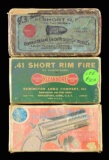 LOT OF 3 BOXES OF .41 SHORT RIMFIRE AMMUNITION.
