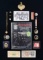 WWII GERMAN BADGES, BELT BUCKLE, GOLD LOCKET, &