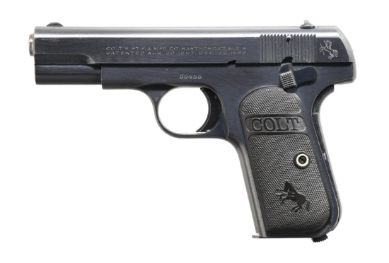 COLT 1908 HAMMERLESS POCKET AUTO PISTOL.
