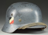 WWII GERMAN M1935 LUFTWAFFE DOUBLE DECAL HELMET.