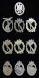 10 WWII GERMAN BADGES.