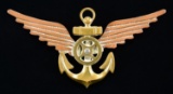 WWI ERA FRENCH NAVAL AERONAUTICS BADGE.