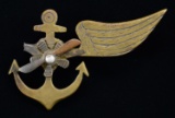 WWI ERA FRENCH NAVAL AERONAUTICS BADGE.