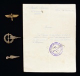WWI FRENCH BALLOONIST GROUPING.