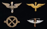 2 WWI ERA FRENCH AVIATION MECHANIC’S INSIGNIA & 2