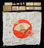 MOSTLY WWII JAPANESE FLAGS, BANK NOTES, & RELATED