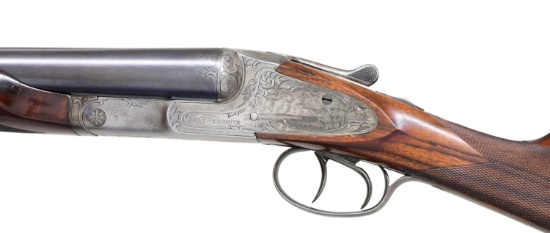 L.C. SMITH TRAP GRADE EJECTOR TRAP GUN WITH CASE.