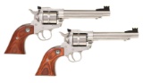 CONSECUTIVE PAIR OF RUGER SINGLE TEN SA REVOLVERS.