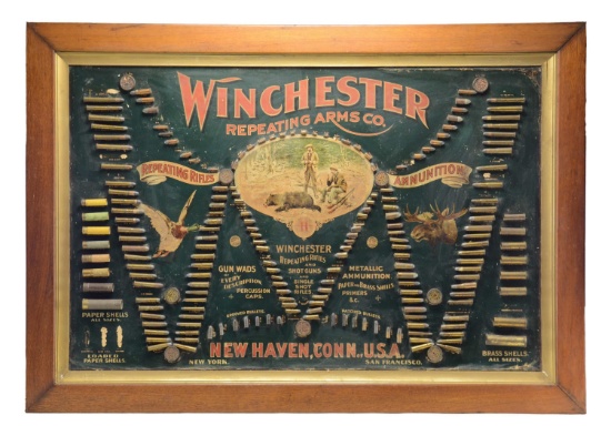 WINCHESTER REPEATING ARMS CO DOUBLE W BULLET BOARD