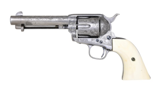 ENGRAVED ANTIQUE BLACK POWDER FRAME COLT 1ST GEN